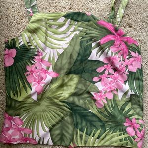 Tommy Bahama lined Sleeveless Tropical Top Sz 8